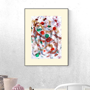 minimalizm rysunek A3, abstrakcyjna grafika 30x40, nowoczesny obrazek na ścianę, minimalistyczna dekoracja do domu, abstrakcja malowana ręcznie, nowoczesna grafika do loftu, bo