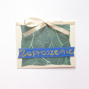 liście zaproszenie na różne okazje, modne zaproszenie bez tekstu, boho zaproszenia na imprezę, fajne zaproszenia, ładne zaproszenia