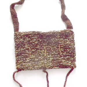 włóczkowa torba na ramię, boho torba z włoczki, etno torebka na ramię, hippie torebka, ciemna torba etniczna, brązowa torba