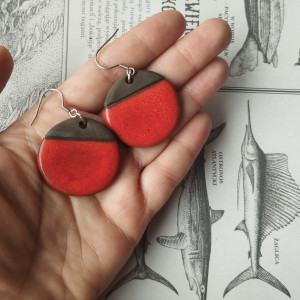 Kolczyki czerwone koła