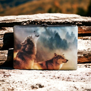 Saszetka, kosmetyczka z wodoodpornej tkaniny kolekcja Matka Natura WILCZY ŚPIEW