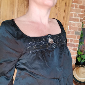 Sukienka boho mała czarna vintage