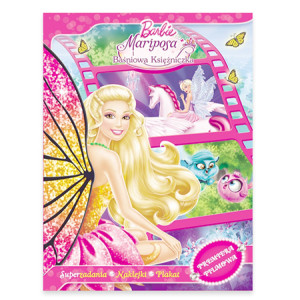 nowa książka Barbie Mariposa i Baśniowa Księżniczka super zadania, barbie książka z naklejkami i plakatem, książka dla dziewczynki