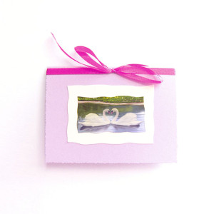 pastelowa kartka okolicznościowa, łabędzie kartka, miłość kartka, miłosna kartka, kartki na różne okazje, ładne kartki bez życzeń