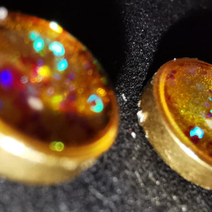 Pomarańczowe kolczyki kolorowe kolczyki