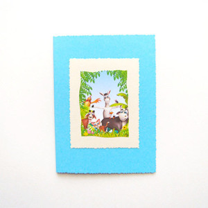 zwierzęta kartka dla dziecka, kartka dla chłopca, kartka dla dziewczyki, bajkowa kartka bez życzeń, fajne kartki dla dzieci, śmieszne kartki na różne okazje