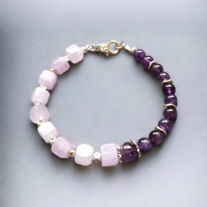 Niepowtarzalna bransoletka z Ametystów