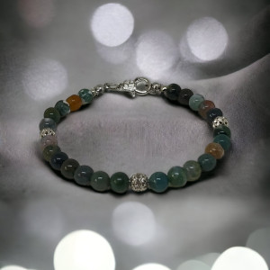 Bransoletka ze ślicznych Agatów Indyjskich