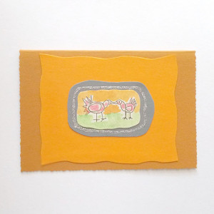 kartka z ptaszkami, kartka na rocznicę, ślub kartka, miłość kartka, miłosna kartka, kartka na ślub, kartka ręcznie malowana, ślubne kartki, ładne kartki okolicznościowe