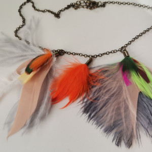 Naszyjnik pióra boho