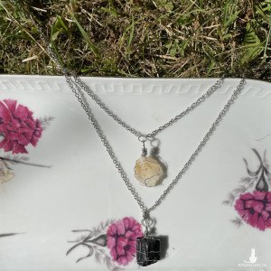 podwójny naszyjnik ze stali chirurgicznej OPIS