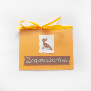 pomarańczowe zaproszenie, ptaszek zaproszenie na różne okazje, eko zaproszenie bez tekstu, retro zaproszenie, zwierzęta zaproszenia, proste zaproszenia, ładne zaproszenia