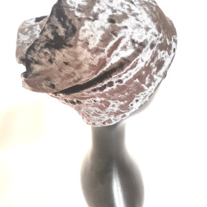 Czapka smerfetka boho szara z połyskiem