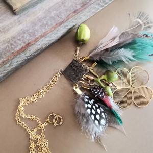 Naszyjnik pióra boho