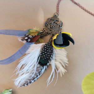 Naszyjnik pióra boho