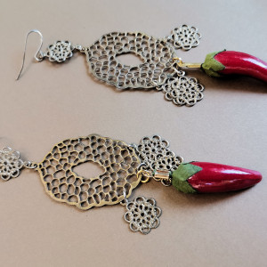 Kolczyki boho lekkie papryczki