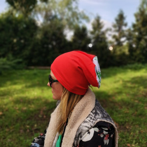 Czapka pomaranczowa  smerfetka