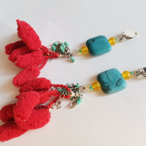 Klipsy pompony duże okazale