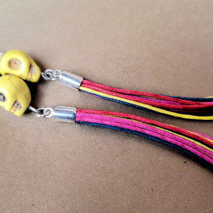 Klipsy lekkie z czaszką boho