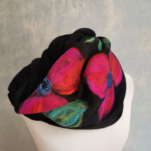 Komin wełniany czarny  tuba