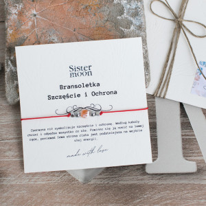 Czerwona bransoletka Szczęścia i Ochrony – Agat