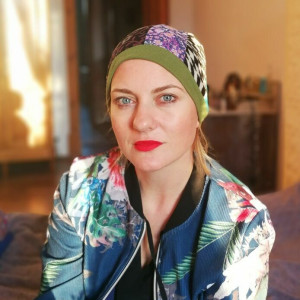 Czapkapatchwork smerfetka