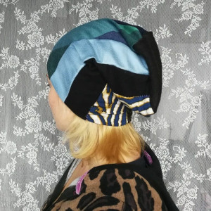 czapka patchworkowa damska etno boho ludowa