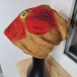 Czapka wełniana ruda