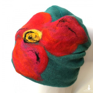 Czapka wełniana turkus