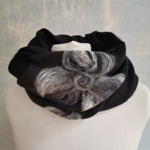 Komin wełniany czarny