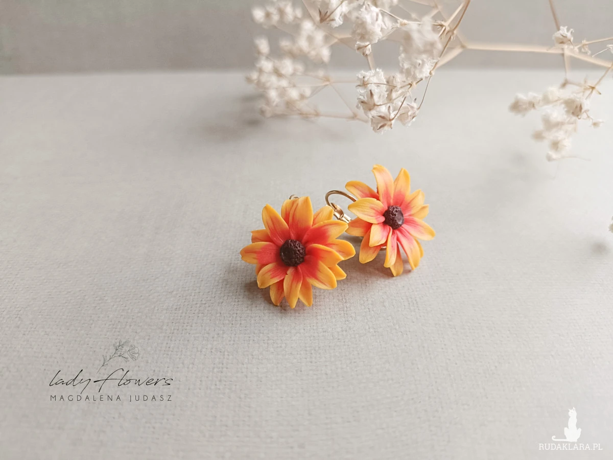 Kolczyki z rudbekią