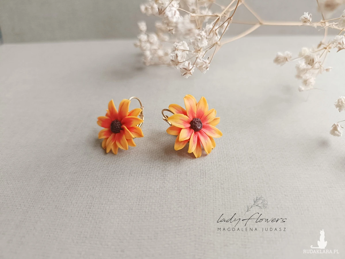 Kolczyki z rudbekią