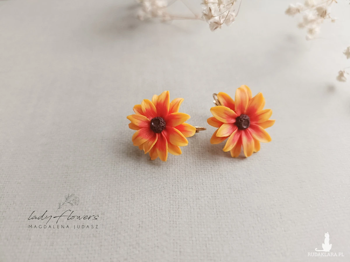Kolczyki z rudbekią