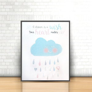 nowy plakat dla dzieci, chmurka plakat 40x50, plakat z chmurką, plakat naklejka, dekoracja do pokoju dziecka, pastelowy plakat dla dzieci