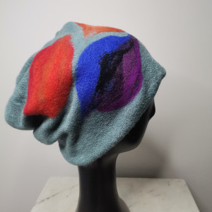 Czapka wełniana gołębia