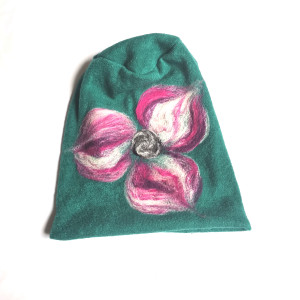 Czapka wełniana turkus