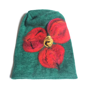 Czapka wełniana turkus