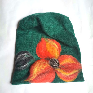 Czapka wełniana turkus