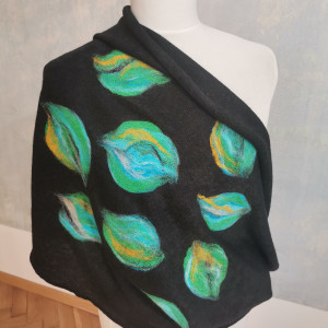 komin  welniany filcowany wełna merino