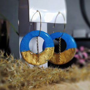 Kolczyki koła z glinki polimerowej