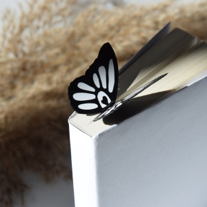 Zakładka do książki "On Paper" Motyl bw