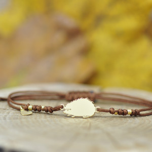 Jeż / Jeżyk - bransoletka, srebro 925 pozłacane