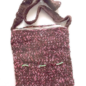 włóczkowa torba na ramię, boho torebka z włóczki, etno torba, etno torebka, włóczkowa torebka, lekka torba boho