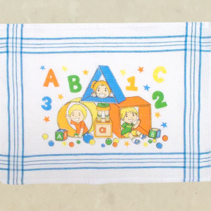 nowa serwetka z nadrukiem, bawełniana serwetka z dziećmi, dzieci makatka, serwetka z bawełny, kolorowa serwetka z bawełny