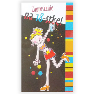 18 nastka zaproszenia dla dziewczyny, fajne zaproszenia na 18 urodziny, śmieszne zaproszenia na 18 nastkę, dziewczyna zaproszenia z okazji 18 nastki