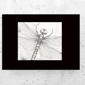 czarno biały plakat A4, plakat z ważką, biało czarny plakat na ścianę, ważka plakat A4, minimalizm plakat do domu, plakat do salonu, plakat do sypialni, nowoczesny plakat, mały plakat