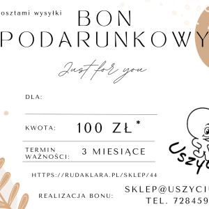 Bon podarunkowy Uszyciuch 100 zł