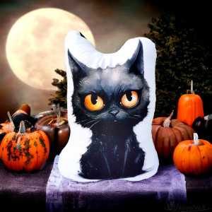 Poduszka kotek poduszka z kotkiem przytulanka kot maskotka czarny kot