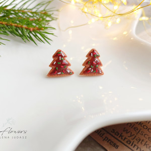 Kolczyki choinki w czekoladzie