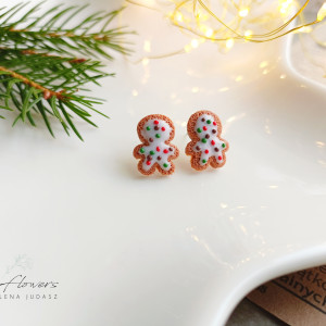 Kolczyki pierniczkowe ludziki z lukrem